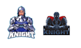 make high quality mascot knight helmet logo