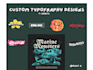 tshirt typography designs and custom merchandise design