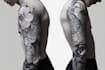 create sleeve tattoo design in geometric style