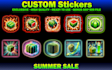 twitch sub badges, bit badges, text emotes and static emotes