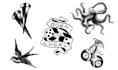 draw old school style tattoo