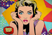 draw a retro pop art roy lichtenstein style