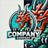 do create fierce dragon mascot logo design with 1 day delivery