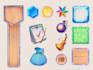create 2d props, assets, items, icons for your game