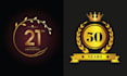design amazing luxury anniversary logo