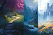 create fantasy landscape concept art