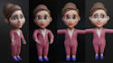 create a 3d character model for games or film