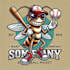 do make mosquito baseball mascot design with express delivery