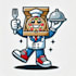 do awesome restaurant mascot logo design with 1 day delivery
