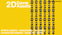 draw 2d game assets spritesheet, icons, objects, animations