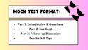 provide an authentic mock ielts speaking test with feedback
