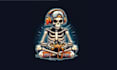 design custom podcast music skull logo