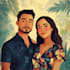 do minimalist portrait illustration for family, couples
