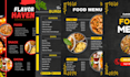 design a professional food menu card for restaurant and cafe