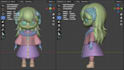 sculpt and model a cute 3d chibi character from 2d reference to 3d print ready