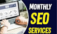 do monthly SEO on page technical and off page optimization