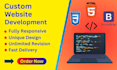 create custom website development with html css