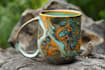 make a coffee mug design custom typography for you