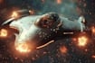 design spaceship, sci fi illustration and sci fi art
