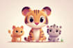 draw cute cartoon animal character