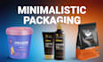 design minimalistic modern cosmetic packaging and label