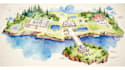 design watercolor wedding map