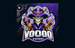 do awesome voodoo mascot logo with unlimited revisions