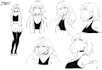 draw character design reference sheet anime style dnd style and vtuber