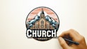 do beautiful church logo design