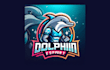 create awesome dolphin,fish mascot logo with unlimited revisions