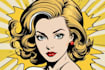 draw a retro pop art roy lichtenstein style