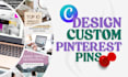 design 90 beautiful custom pinterest pins