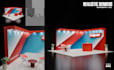 design custom 3d booth, backdrop and trade show banner design attract customer