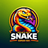 do crate snake mascot logo design with company