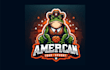 do amazing american toad,frog mascot logo with express delivery