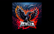 make modern raven or crow flying mascot logo within two days