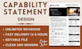 design a professional government capability statement for government contract