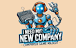 design robot computer game mascot logo with creative concepts