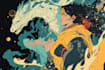 draw cartoon illustration with comic style