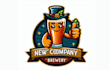 design outstanding brewery mascot logo with express deliver