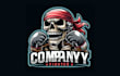 make skull head fighter mascot logo design for you with new concept