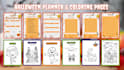 design halloween party flyer, social media post, halloween planner