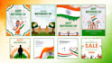 design independence day social media ads posts and flyer