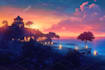 draw background for anime, video, visual novel,