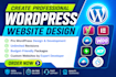 create wordpress website design and development, wordpress elementor website