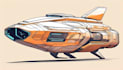 draw sci fi vehicle design and spaceship concept art