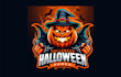 do awesome halloween pumpkin mascot logo with creative concepts