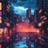 do cyberpunk futuristic city art