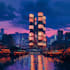 do cyberpunk futuristic city art
