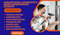 garage door, locksmith website, locksmith repair home security website